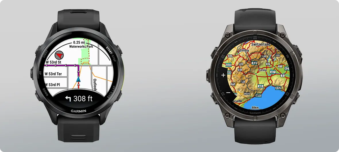 Garmin Forerunner 970 vs Fenix 8 - Navigation & Mapping Features