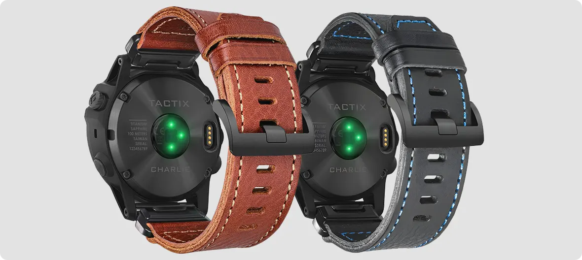Garmin QuickFit 22mm Black Leather Band - An Elegant Choice Among Garmin Watch Straps