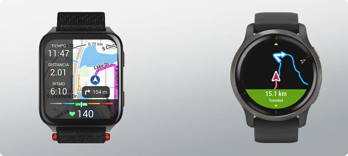 Map & Navigation Features Comparison - Outdoor Exploration Power vs. Everyday Lightweight Navigation