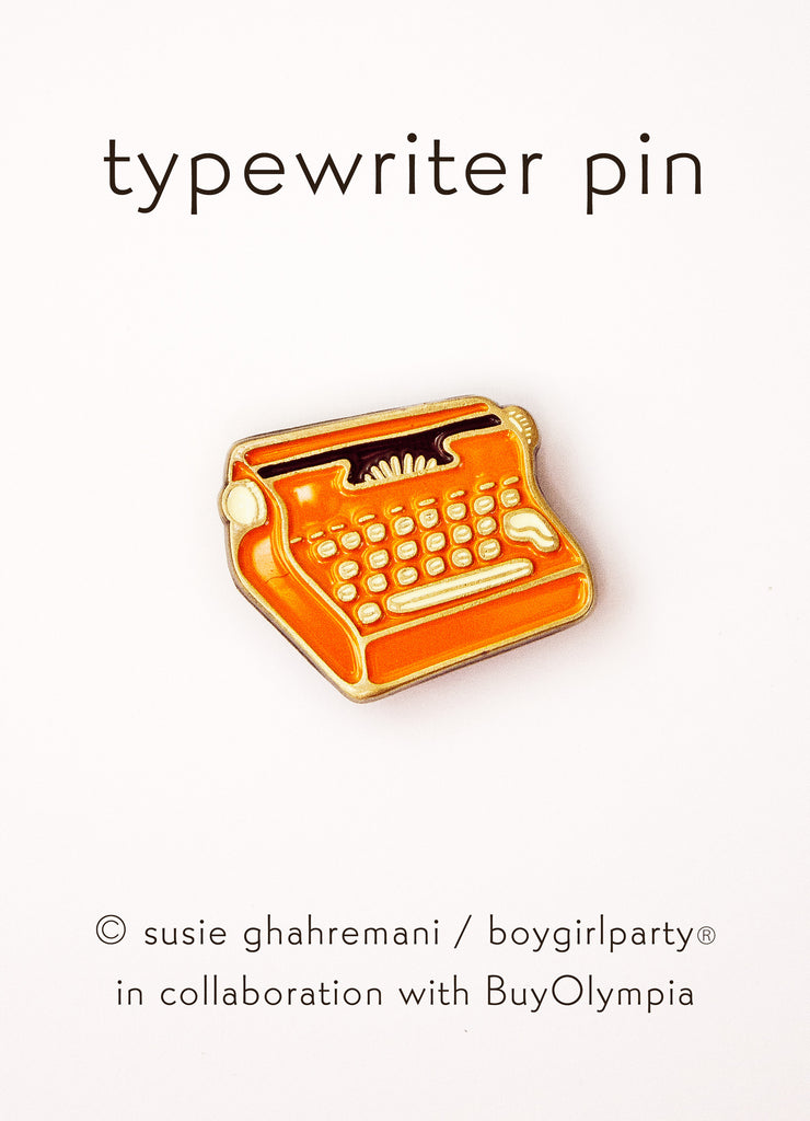 Typewriter Pin Red Typewriter Enamel Pin Brooch By Boygirlparty The