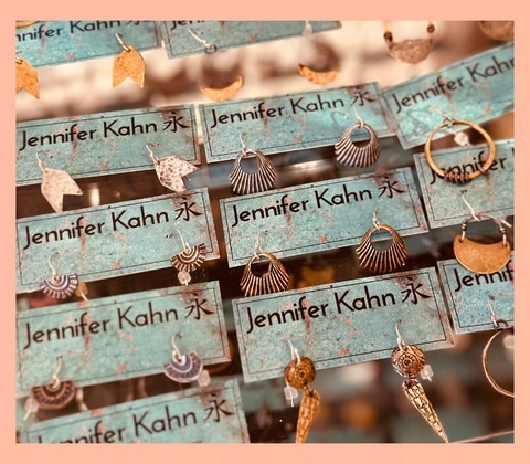 A photo from our Colchester location showing the new pieces of Jennifer Kahn Jewelry.
