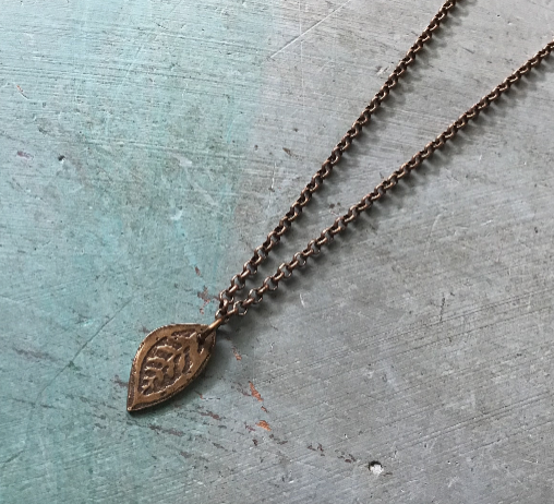 Brass Leaf Necklace