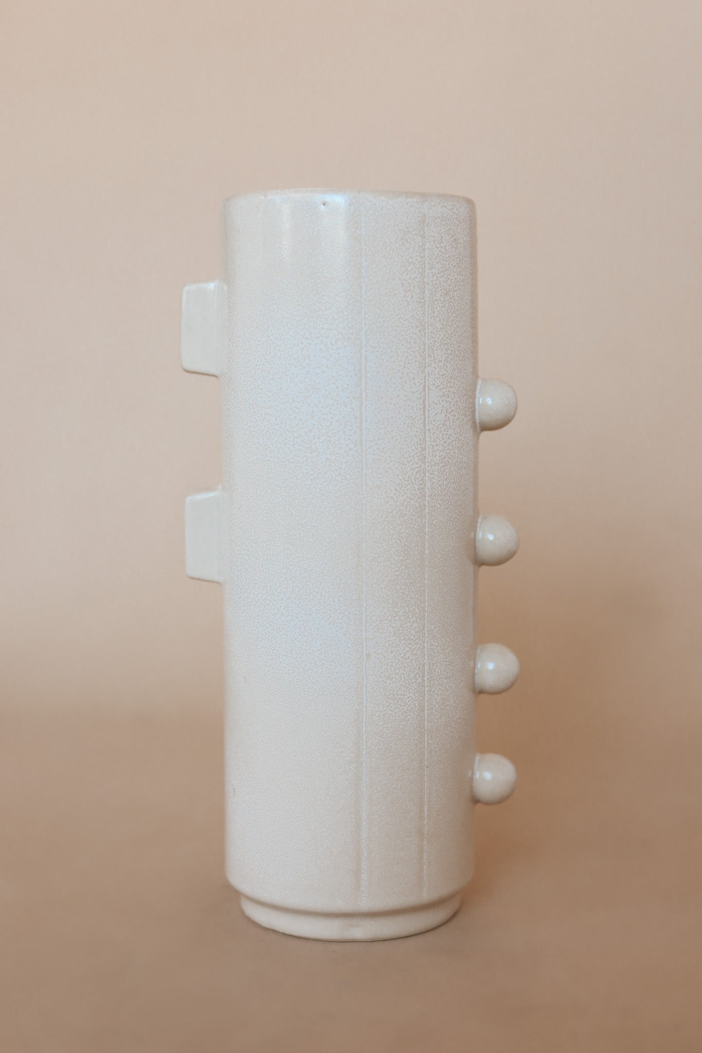 ABSTRACT CYLINDRICAL VASE   10"