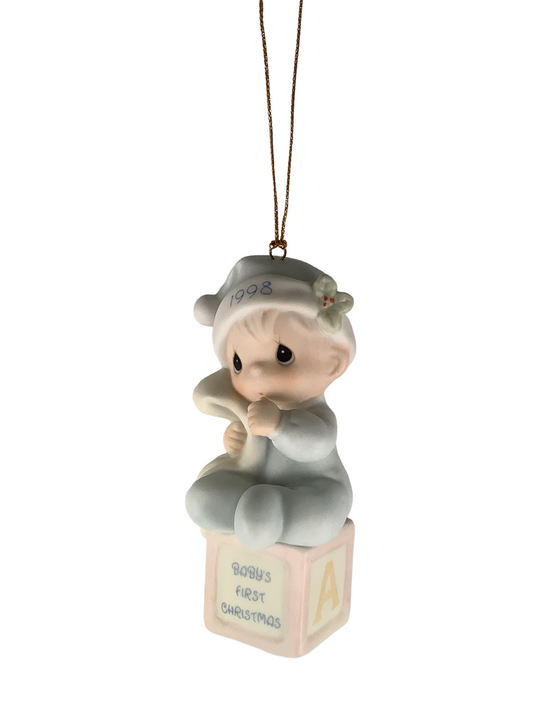 Precious Moments Baby's First Christmas 2023 Dated Boy Ornament