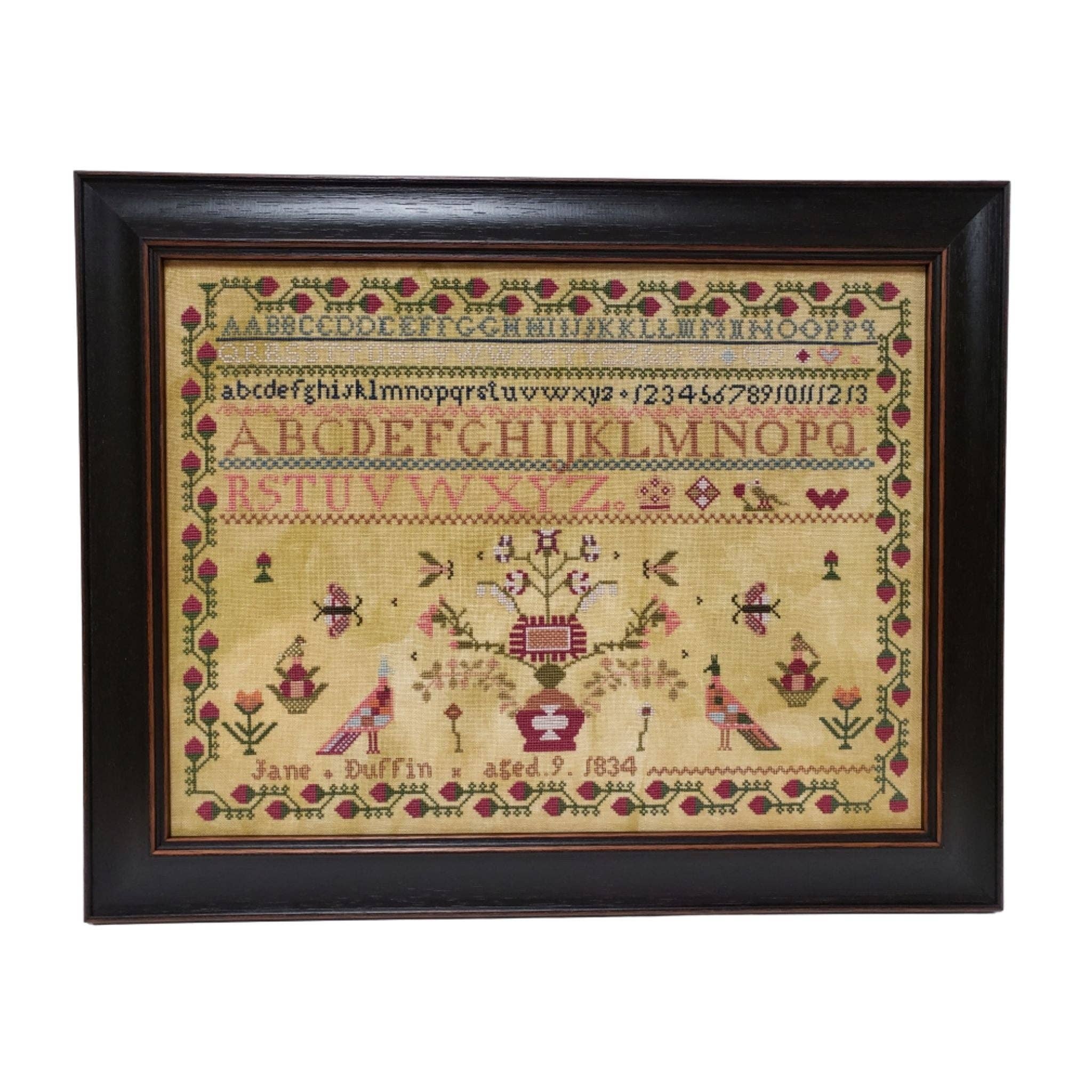 Jane Duffin Sampler 1834 Paper Chart | The Wishing Thorn