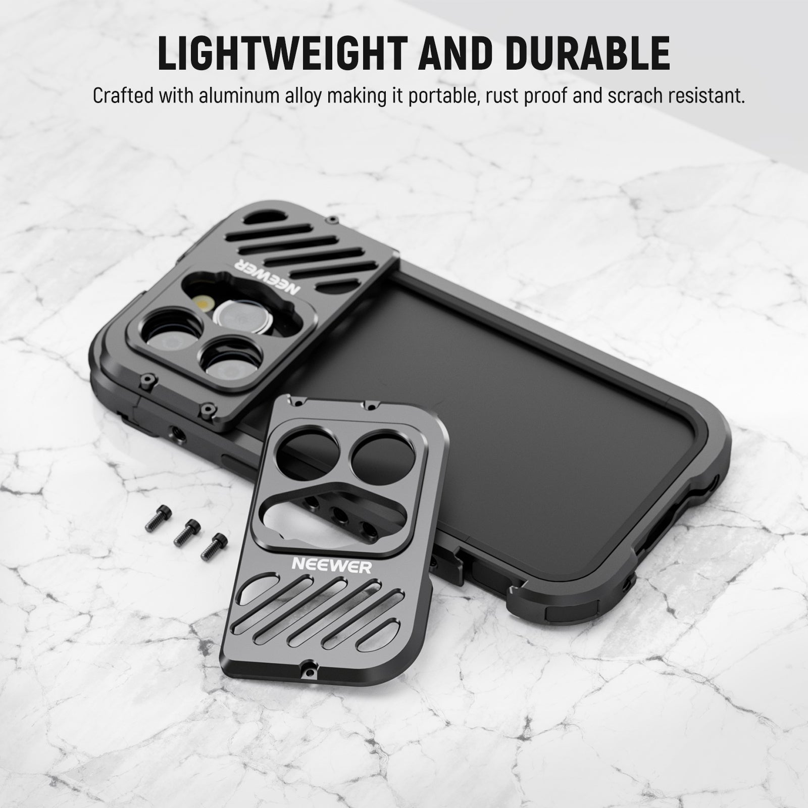 NEEWER Aluminum Alloy Phone Cage for iPhone 14 Pro - NEEWER