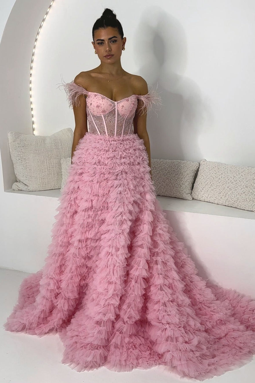 Sherri Hill - Azalea Gown #54906 (Pink) | All The Dresses
