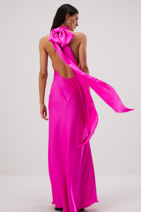 Misha Collection - Evianna Satin Gown (Pink) | All The Dresses