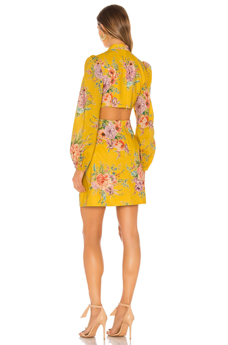 BUY IT ZIMMERMANN Zinnia Bow Cut Out Short Dress (Yellow)