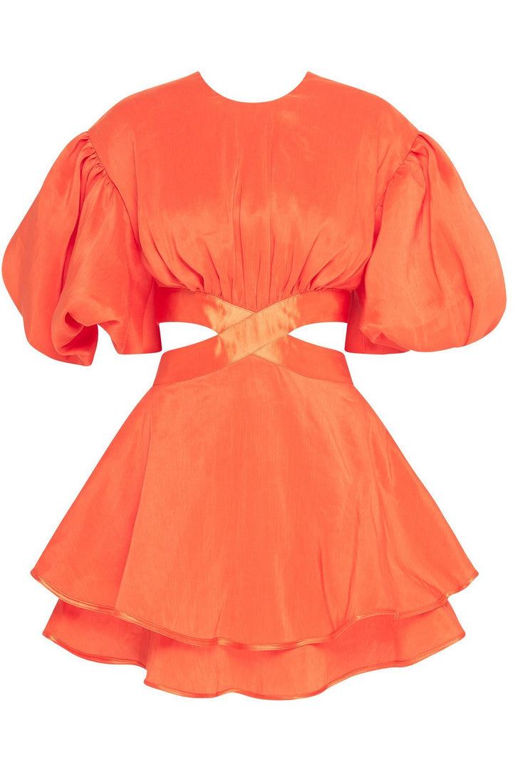 AJE Gracious Cut Out Dress (Saffron) - RRP$499