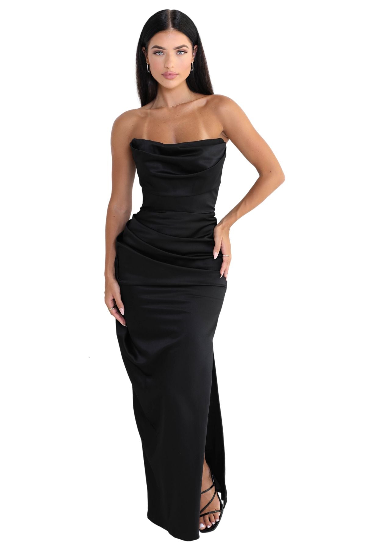 Rent HOUSE OF CB Sabine Strapless Corset Dress (Black) - Rent this dress!