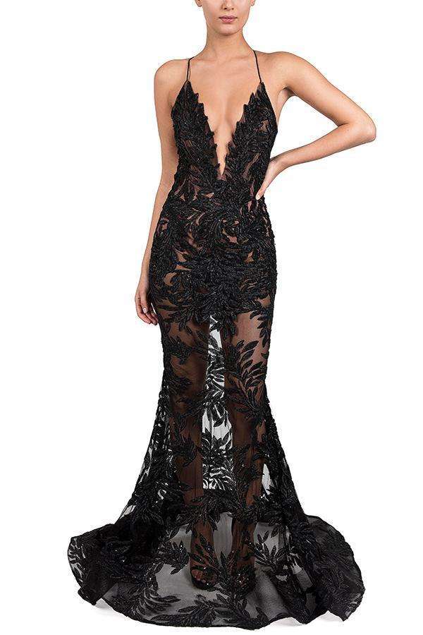 BUY IT NADINE MERABI Stella Gown (Black)