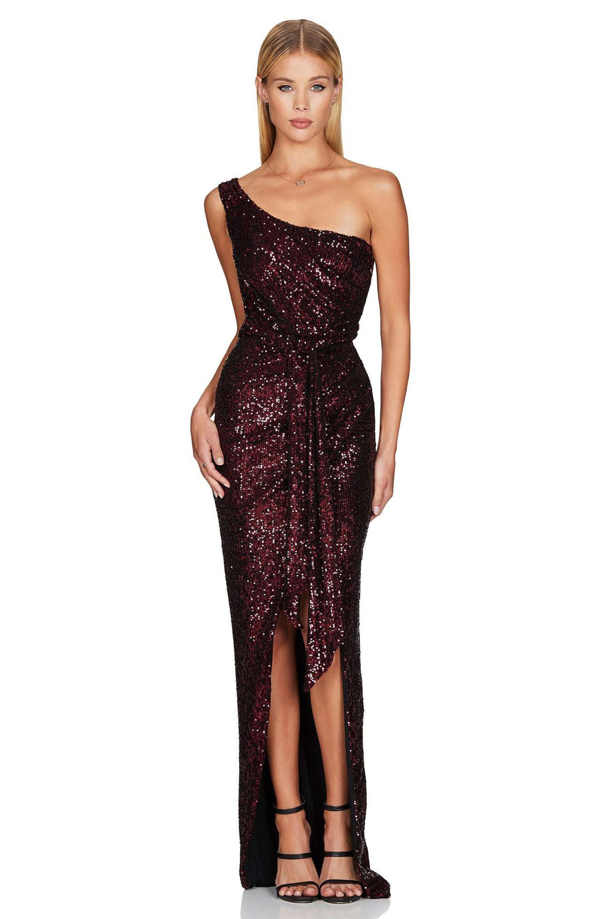 Nookie - Palazzo Gown (Cherry) | All The Dresses
