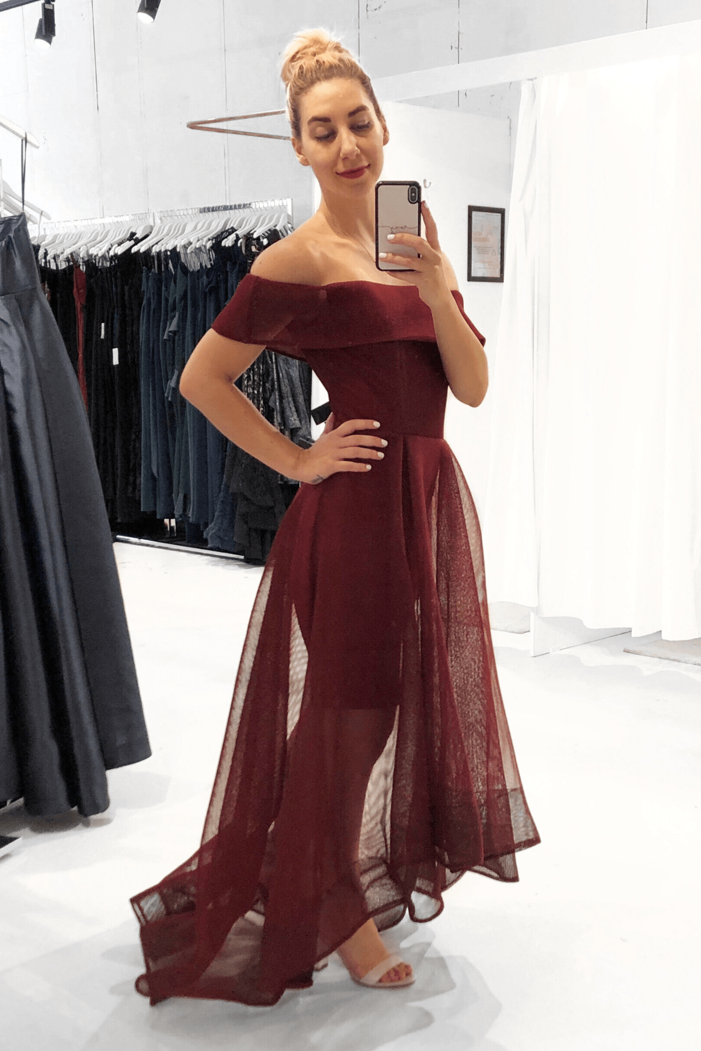 PORTIA AND SCARLETT Ivana Gown (Wine Red) - RRP $499