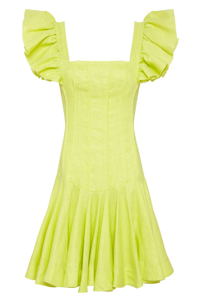 AJE Breathless Frill Sleeve Mini Dress - RRP $425