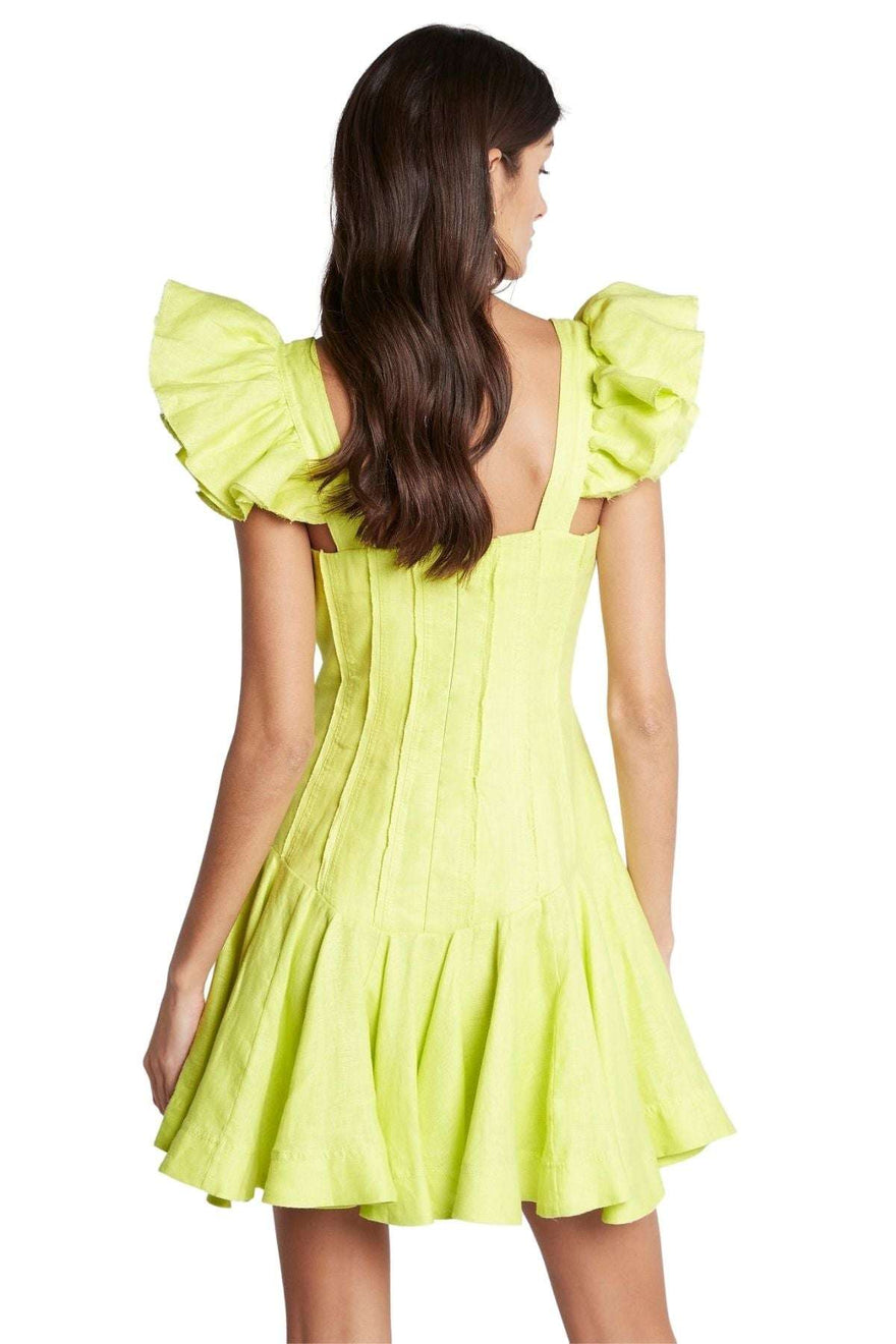 Aje Breathless Frill Sleeve Mini Dress All The Dresses