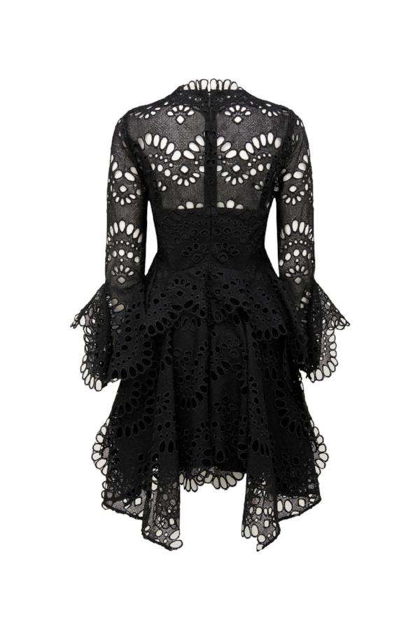 Thurley - Leo Embroidered Dress (Black) | All The Dresses