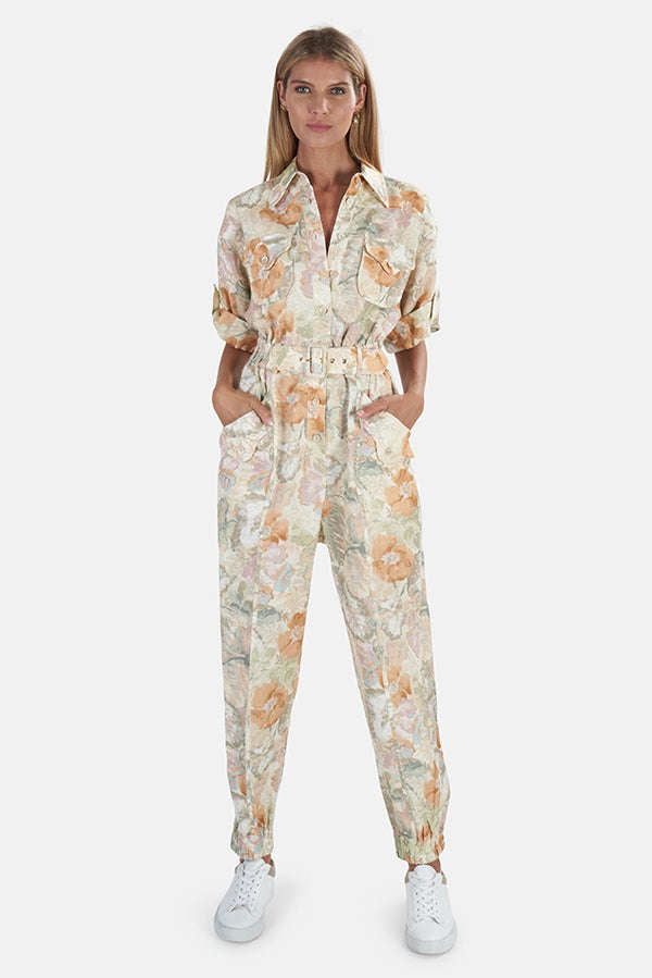Zimmermann - Glassy Boilersuit (Washed Floral) | All The Dresses