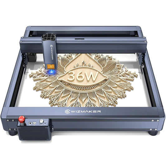 Wizmaker 36W Laser Engraver Machine With Air Assist & Lightburn Camera –  WIZMAKER