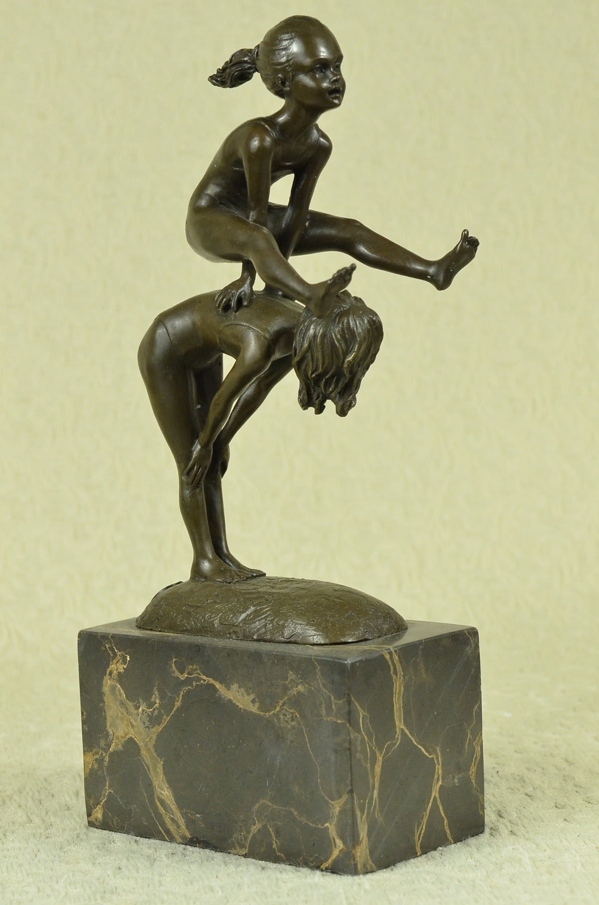 Milo`s Artistry: Intricate Bronze Statue of a Boy Holding a Bird - Han