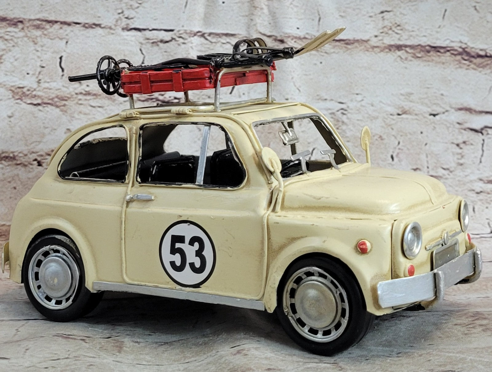 Porte clef voiture Volkswagen Beetle classique 1967 Peace & Love