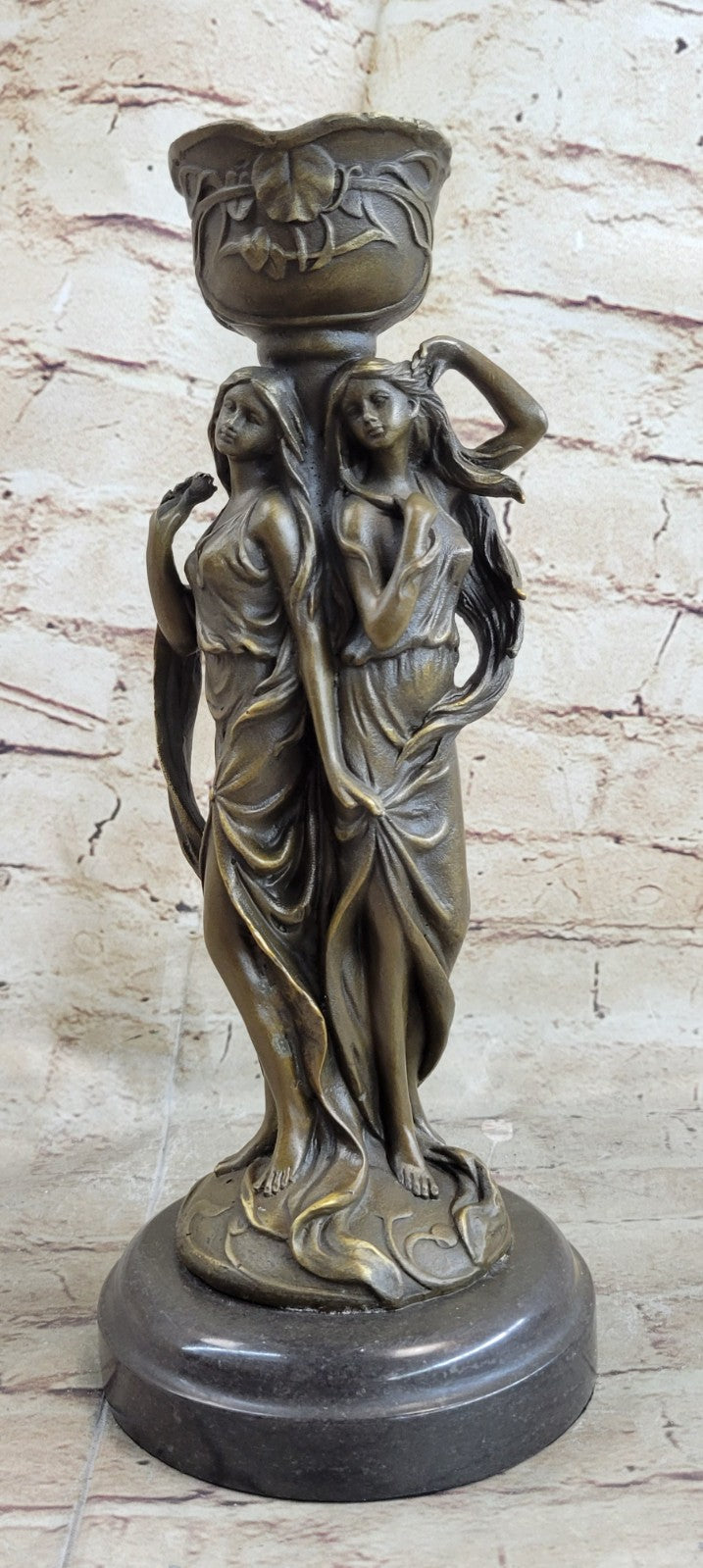 Twins Bronze Statues