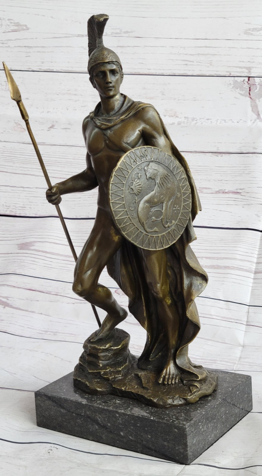 Bronze Statue, Bronze, Roman Soldier 7x15ins, Art Ref:BRZ1227