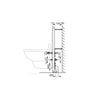 Schita cadru montaj Alcaplast A105/850 pentru bideuri suspendate, H:85cm