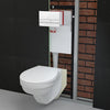 Montaj rezervor wc incastrat Alcaplast, Sadromodul, pentru instalari uscate (in gips-carton) + clapeta alb-lucios M1710 + izolare fonica