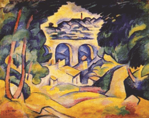 Braque, Landscape at LEstaque, 1907