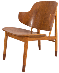 Ib Kofod Larsen bent plywood lounge chair.