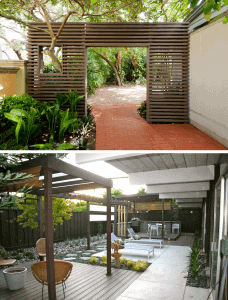 Screens used to frame a view and garden applications.