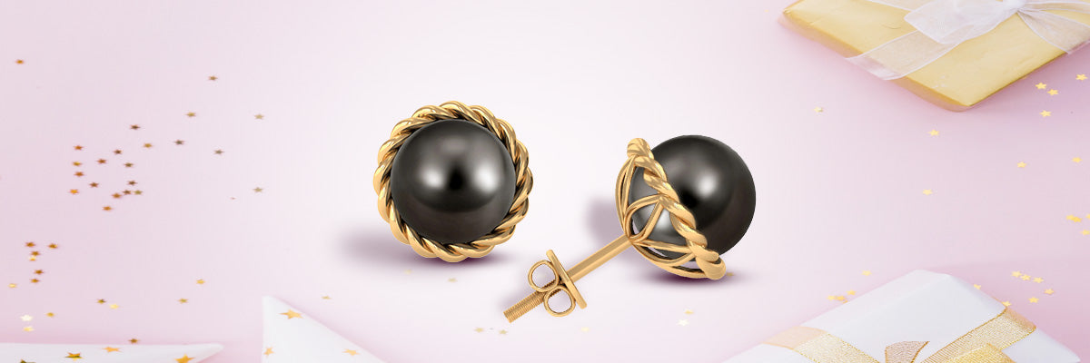 Minimal Black Stud Earrings- A Perfect Go-To Party Piece