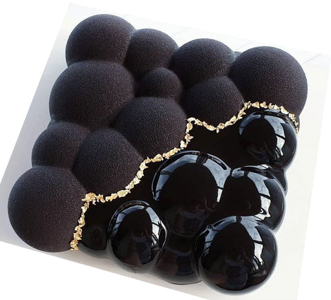 entremet effet brillant noir