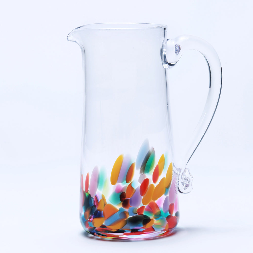 Handmade Clear Glass Round Jug, Jerpoint Glass Studio