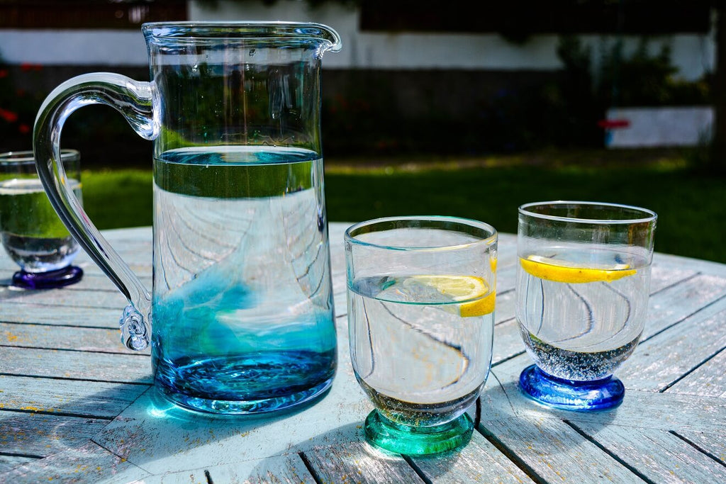 Handmade Clear Glass Round Jug, Jerpoint Glass Studio