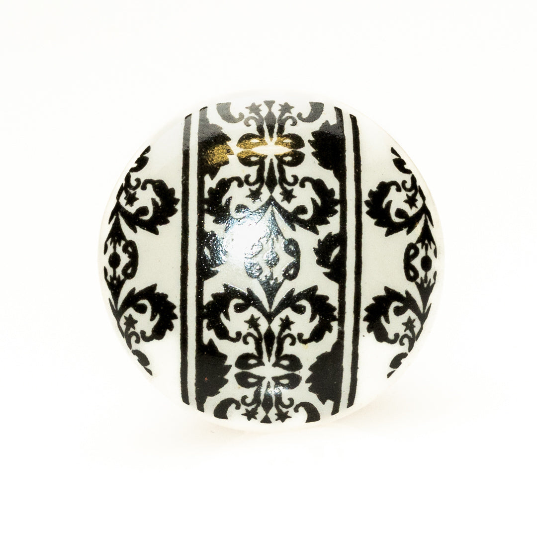 Ceramic Knob Pattern Black