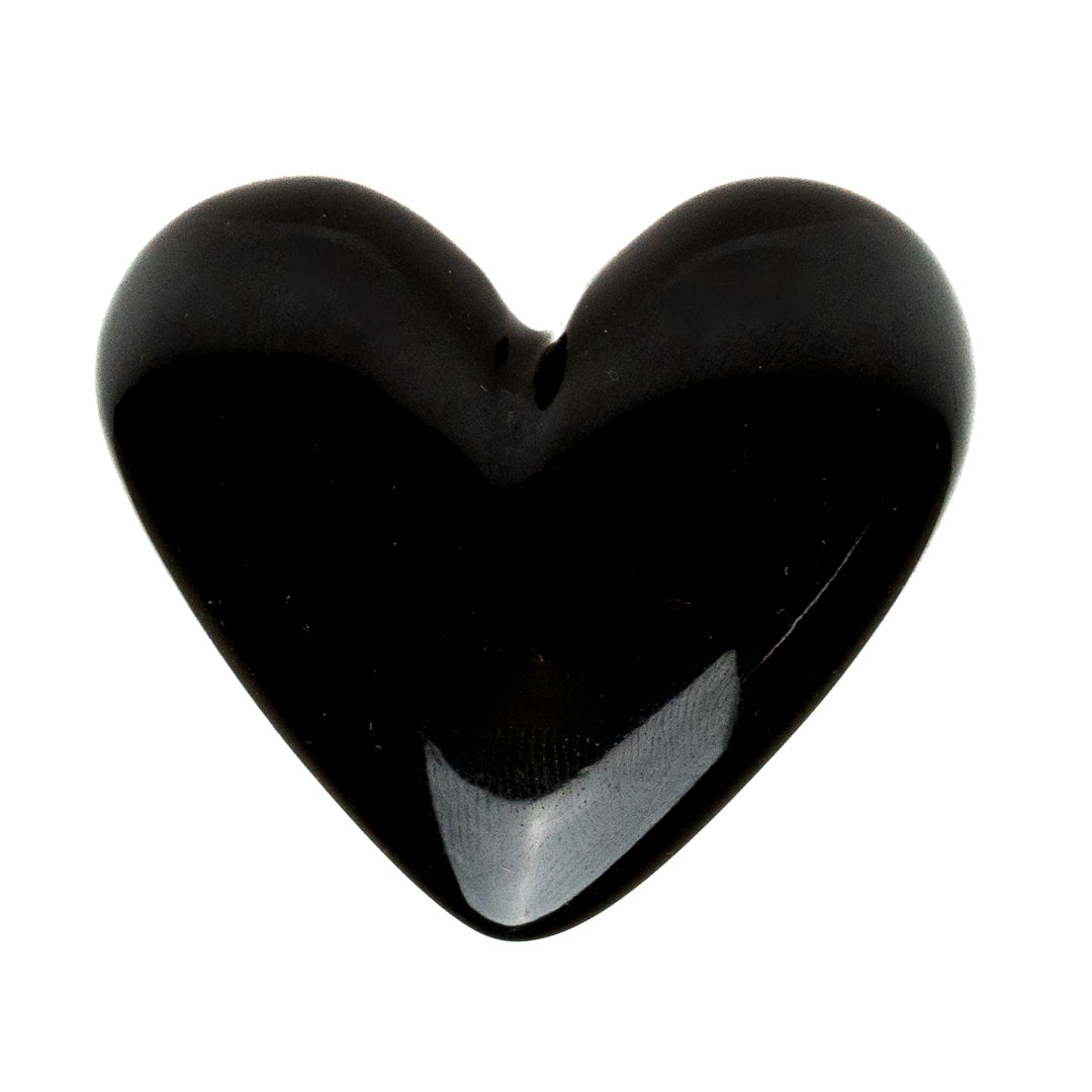 Heart Knob Black 50mm