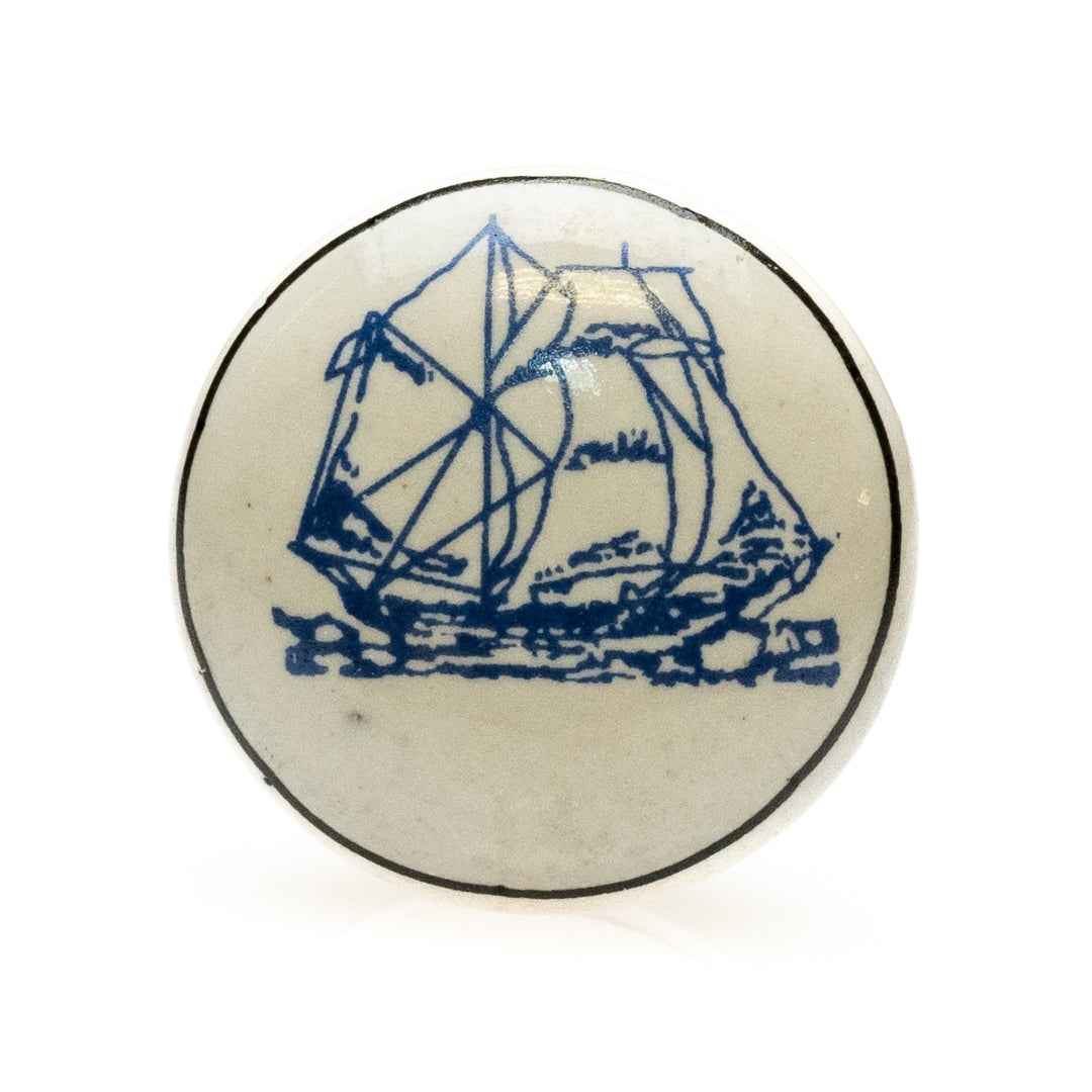 Ceramic Sailing Yacht Knob