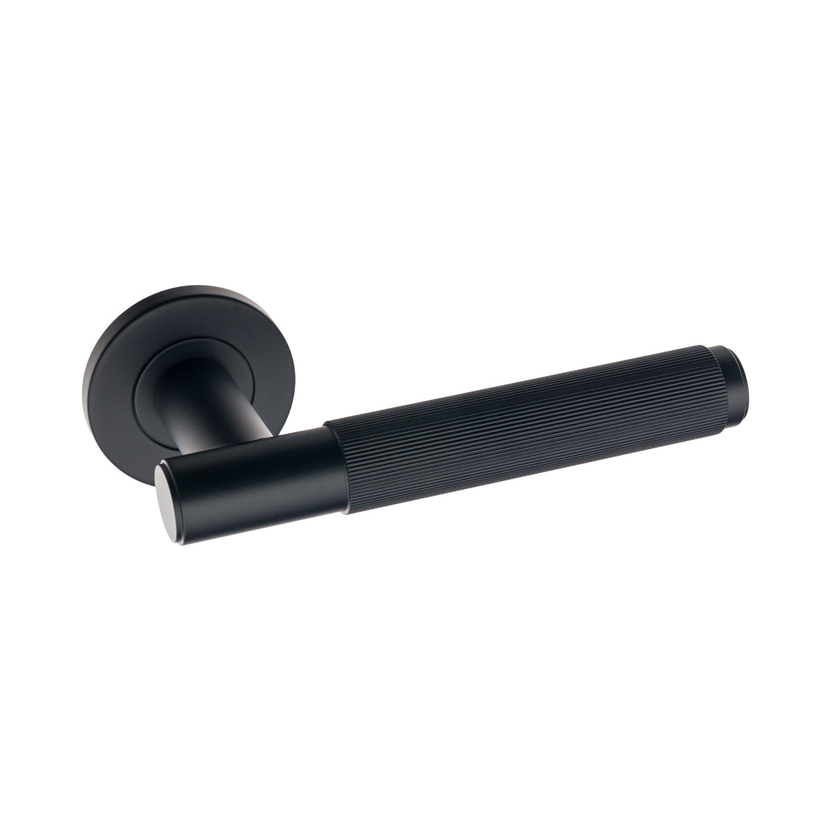 Lines T Lever On Round Rose Black