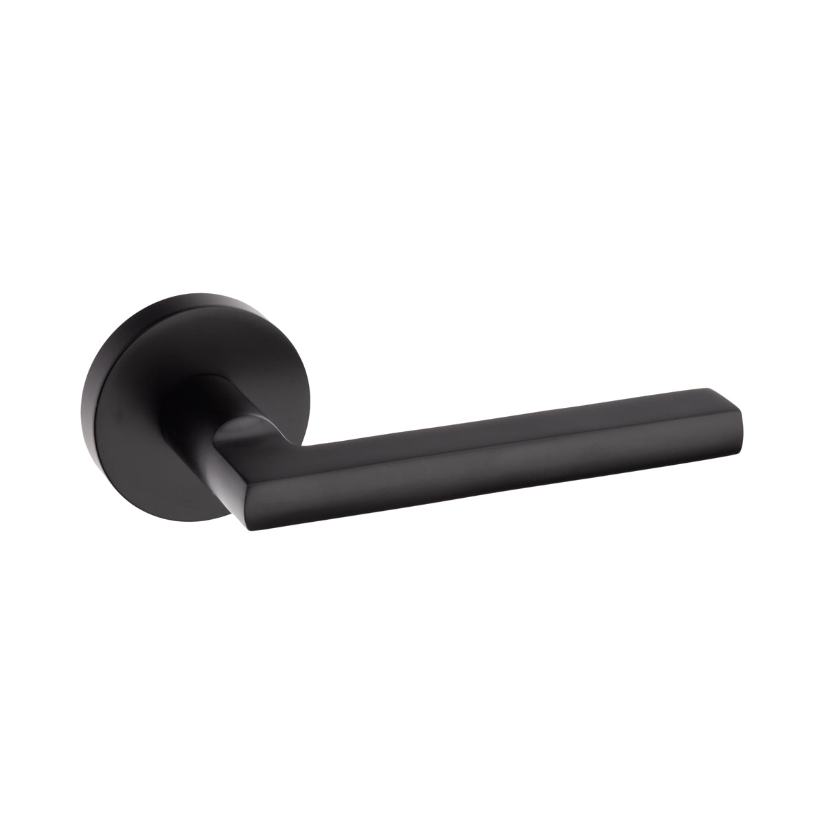 Solid Brass Pello Lever On Round Rose Black
