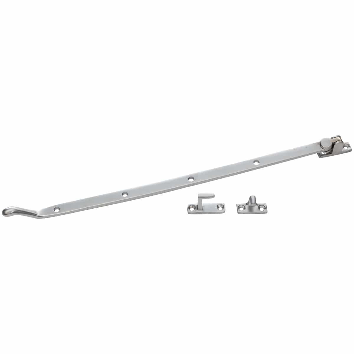 Combination Stay & Fastener Satin Chrome 350mm