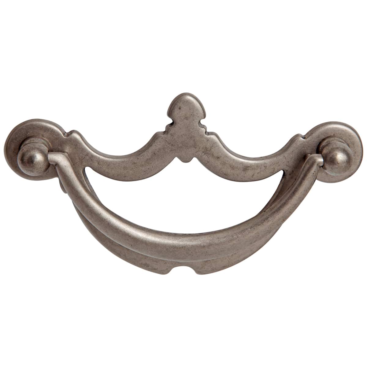 Drop handle antique silver traditional 96mm