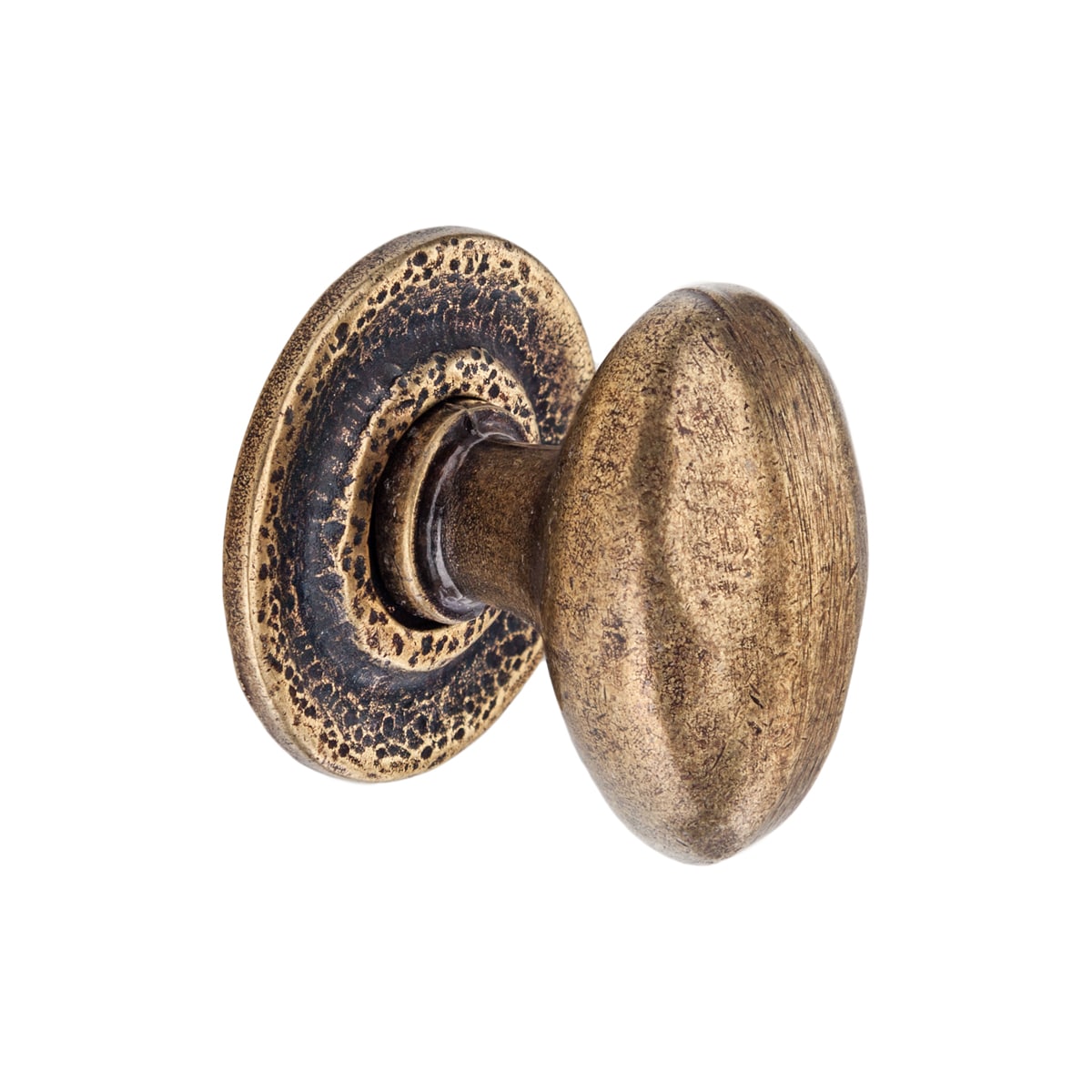 Oval Cabinet Knob Antique Brass