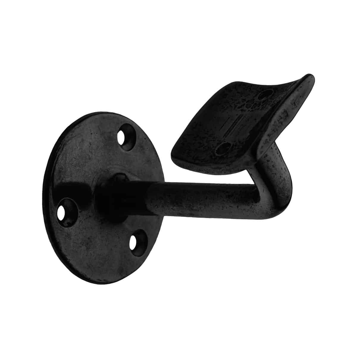 Cranked Handrail Bracket Black