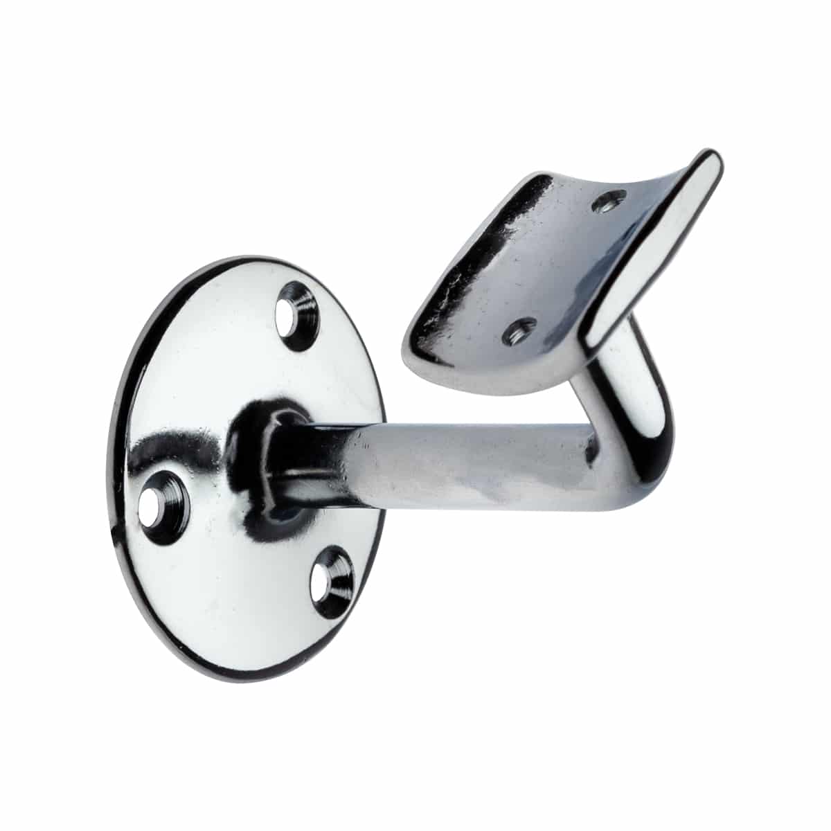 Cranked Handrail Bracket Polished Chrome