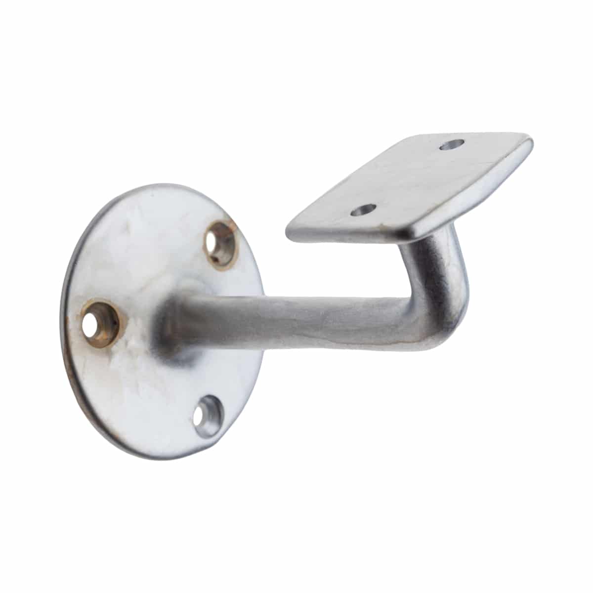 Cranked Flat Handrail Bracket Satin Chrome