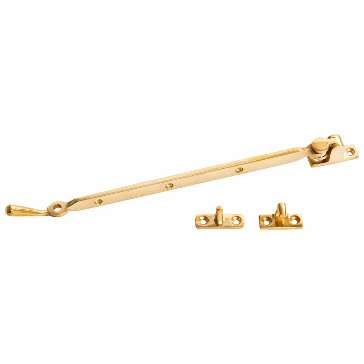 Fanlight Stay & Fastener Brass 250mm