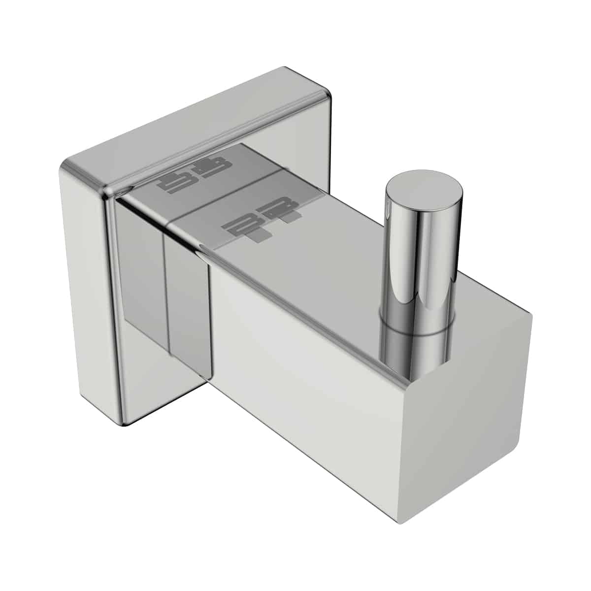 polished stainless steel single robe hook