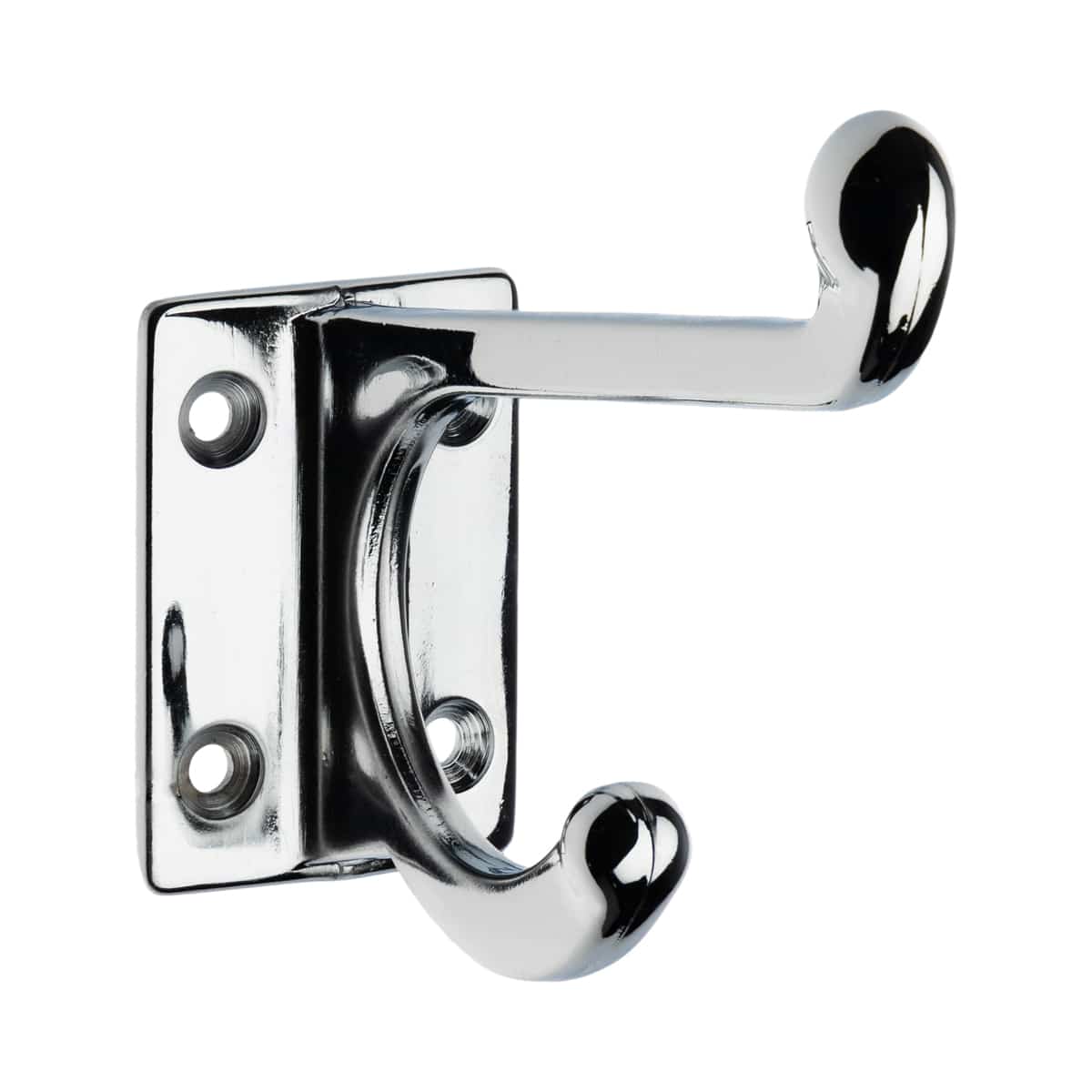 HAT & COAT HOOK SQ 102mm CHROME PLATED